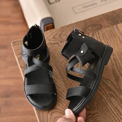 EVERTOP wholesale fashion design non slip high quality kids gladiator sandals for girls