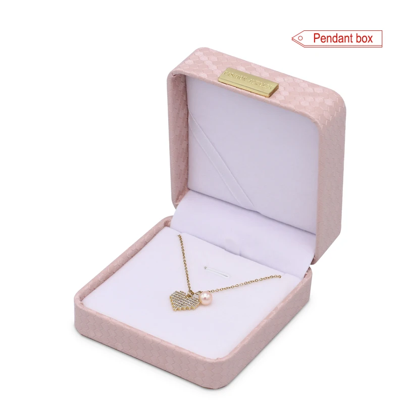 Custom Design Wholesale Set PU Leather Pink Jewelry Box Packaging
