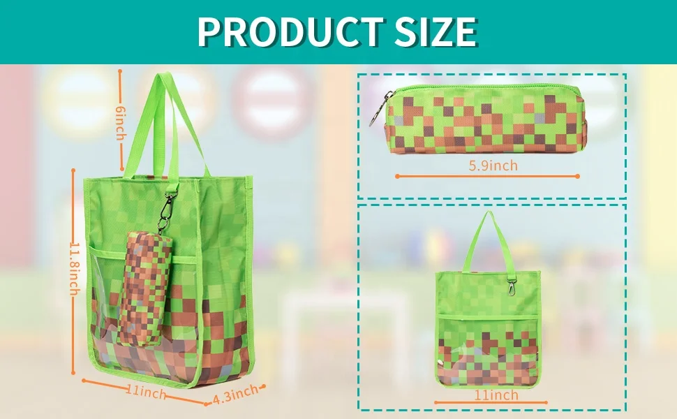 Custom  Handmade Recycled  Personalised Cute Clear Beach Full Print Sublimation Zipper Reusable Book Bag Tote Bag  For Boys Girl