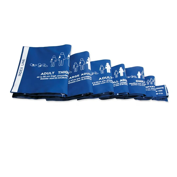 Adult/ Infant/ Neonate Reusable NIBP Blood Pressure Bladder Cuff with Single Tube