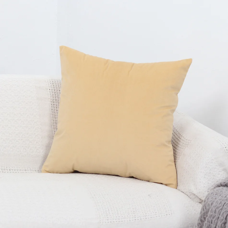Green Yellow Pink Gray White Black Home Decorative Sofa Throw Pillows Luxury Blue  Velvet Cushion Cover Pillow Cover Pillow Case