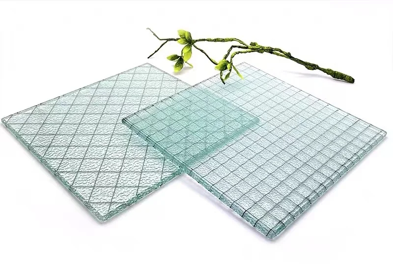 4mm 5mm 6mm 8mm 10mm Nashiji Laminated Wire Glass Building Decoration Safety Fireproof Tempered Glass