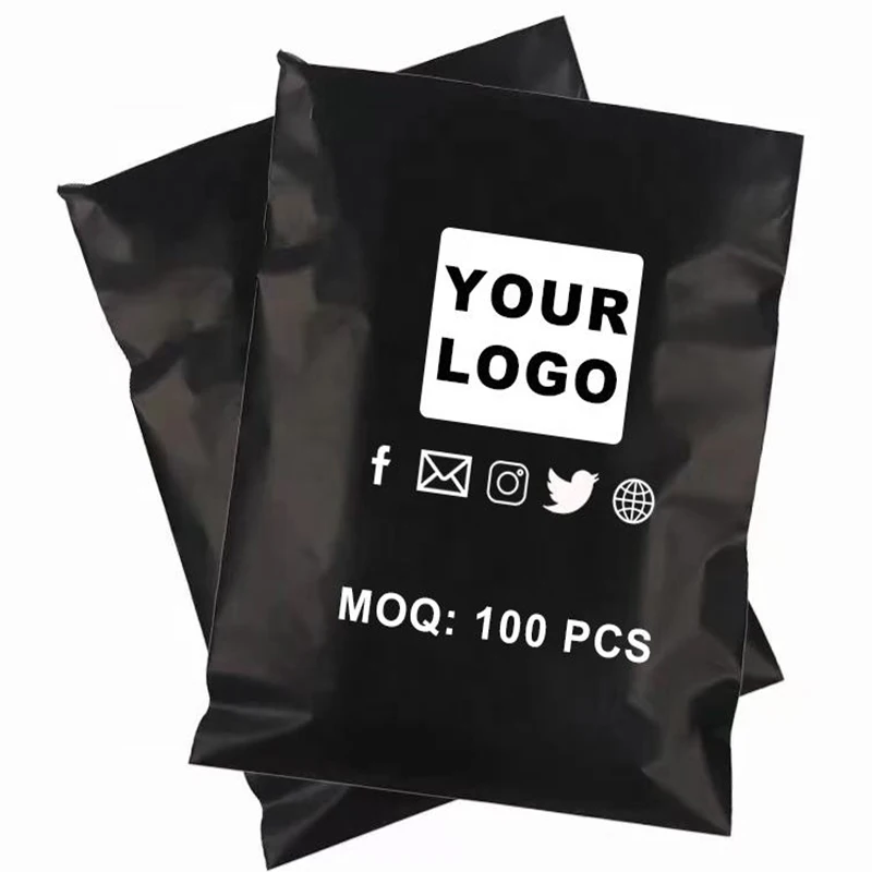 Mailer Matte Black Plastic Clothes Bag Packaging Printed Packaging Postage Bags Custom Poly Bags For Packaging