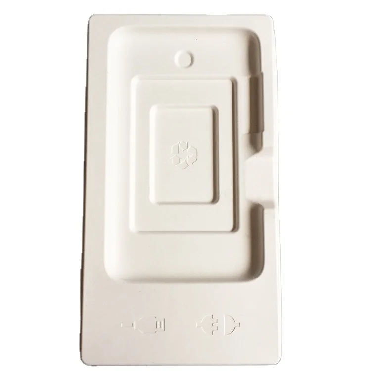 Sugarcane pulp packaging, bagasse pulp paper packaging tray for product packaging