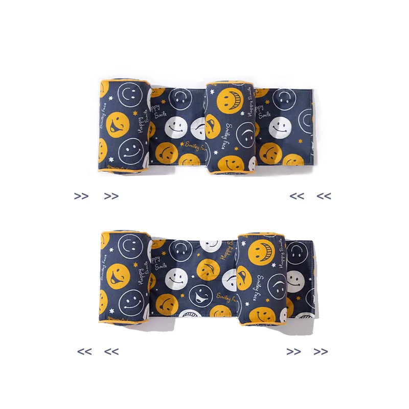 Newborn luxurious organic orthopedic round baby pillow customized modern baby head support memory foam character knitting