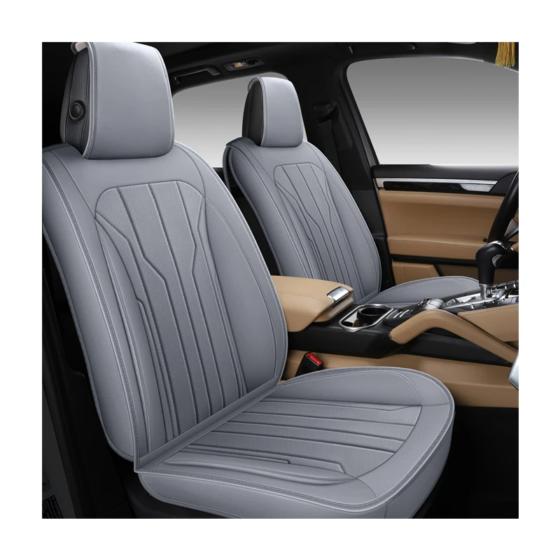 Hot Sale Waterproof Leather Seat Cover Air Bag Free Seat Protector with pockets for Car Front Seat