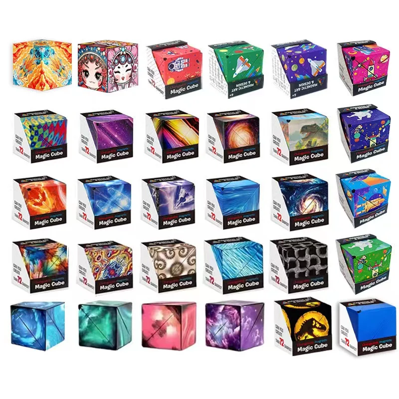 Magnets cube toy hot selling Brain Training Shape Shifting Box 3D Infinity Geometry  fidget  for Children