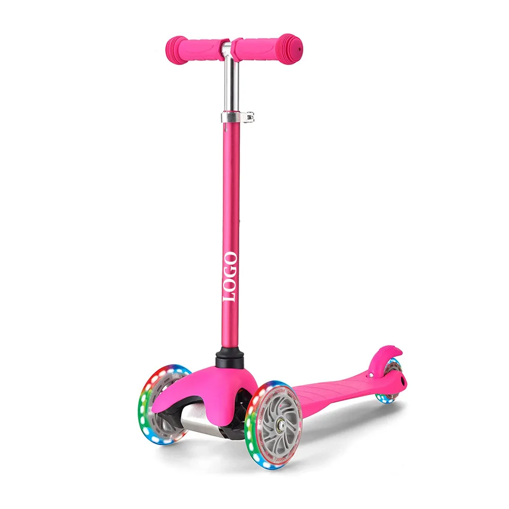 Cheap Price Kick Scooters Kids PU Wheels LED Light Outdoor Activities Children Foot Scooter