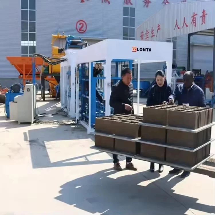 LONTA QT8-15 full automatic hydraulic hollow solid paving fly ash cement concrete brick block making machine in saudi arabia uae