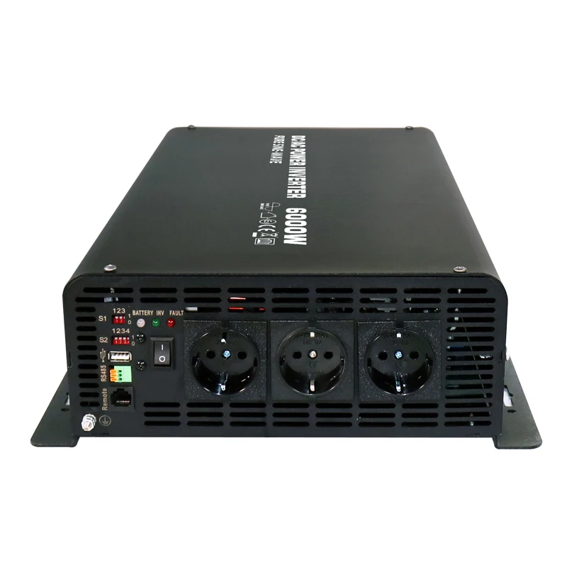 Новый дизайн, чистый синусоидальный инвертор 6 кВт/6000 Вт, инвертор мощности для кемпинга/автодома