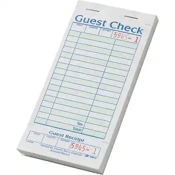 Factory Sells 2 Part Custom Invoice Book Printing a4 Carbonless Papier For Waiters Waitresses Servers Restaurants Orders