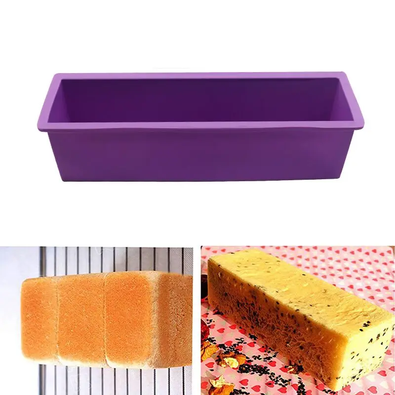 Custom Non Stick 1 Cavity 1200ML Rectangular Silicone Soap Mold For Handmade Cake Loaf Soap Mold