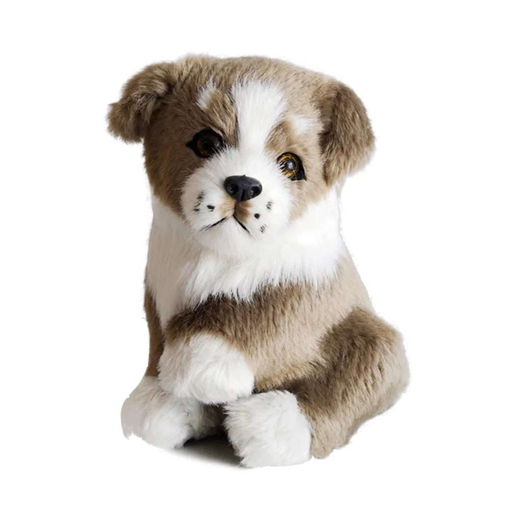 High Quality Golden Retriever Rottweiler Real Plush Dog Puppy Mini Stuffed Animal Lifelike Plush Dog Toys