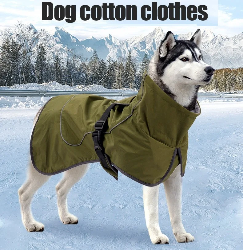 Pet cloth Big Dog Clothes Winter Warm Pet Vest Jacket Waterproof Dog Coat Clothes For Large Dog Golden Retriever Labrador Cloth