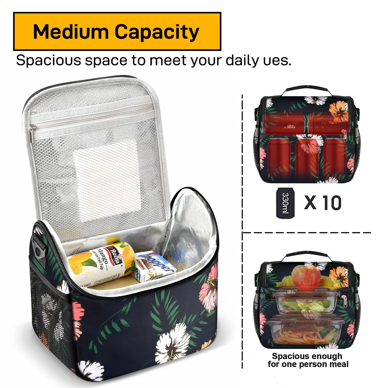 High Quality tote cooler shopping bag insulated lunch for outd Women/Men - Reusable Lunch Box for Office Picnic Hiking Beach