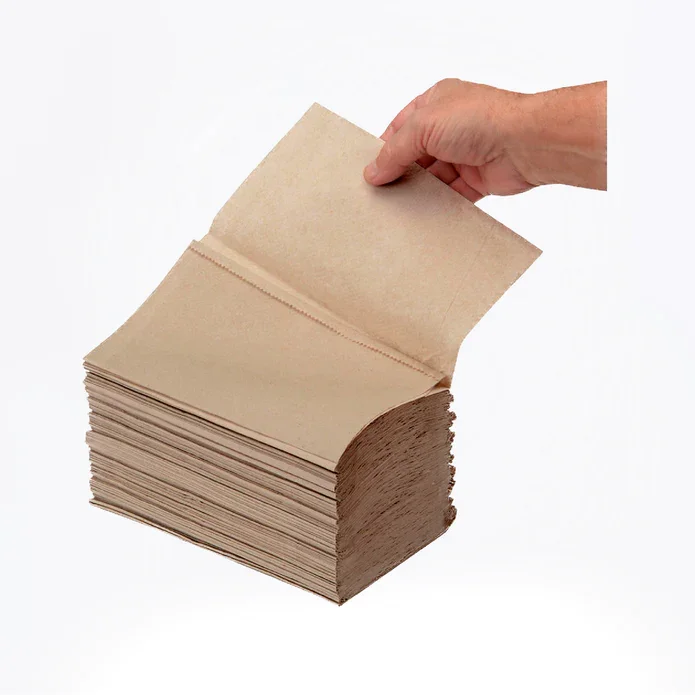 Factory OEM ODM 1 PLY 100 To 300 Sheets Single Fold Brown Paper Towel V Fold Paper Towel