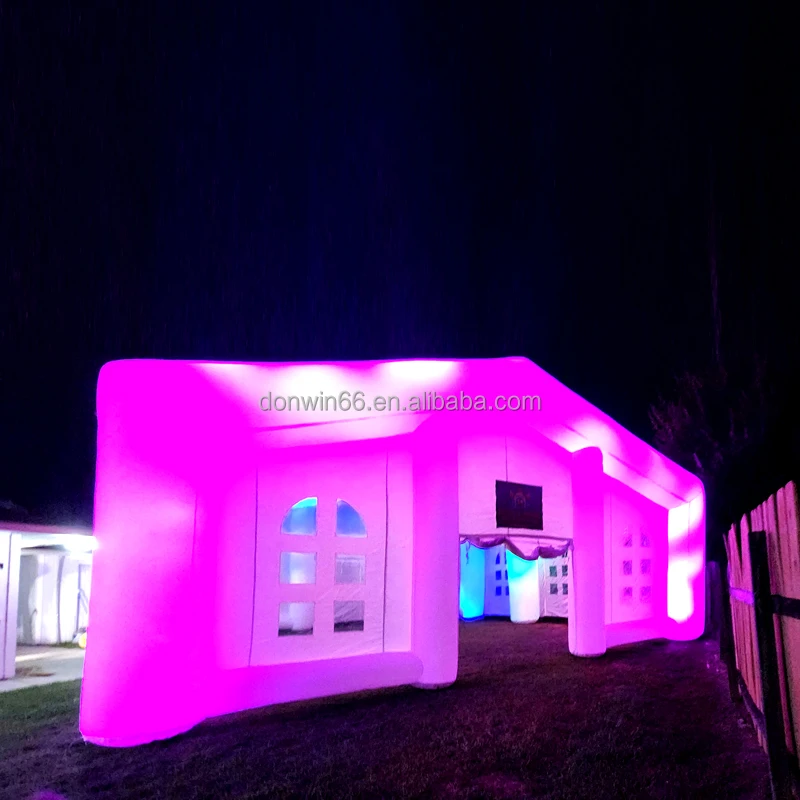 Blow Up Nightclub Blow Up Party Tent LED Light DJ Inflatable Night Club Inflatable Photo Booth For Party Event And Rental
