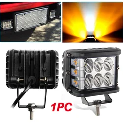 4inch 45W LED Work Light Bar Cube Side Shooter Pod White Amber Strobe Lamp SUV Truck LED Light Aluminum Alloy Car Work Light