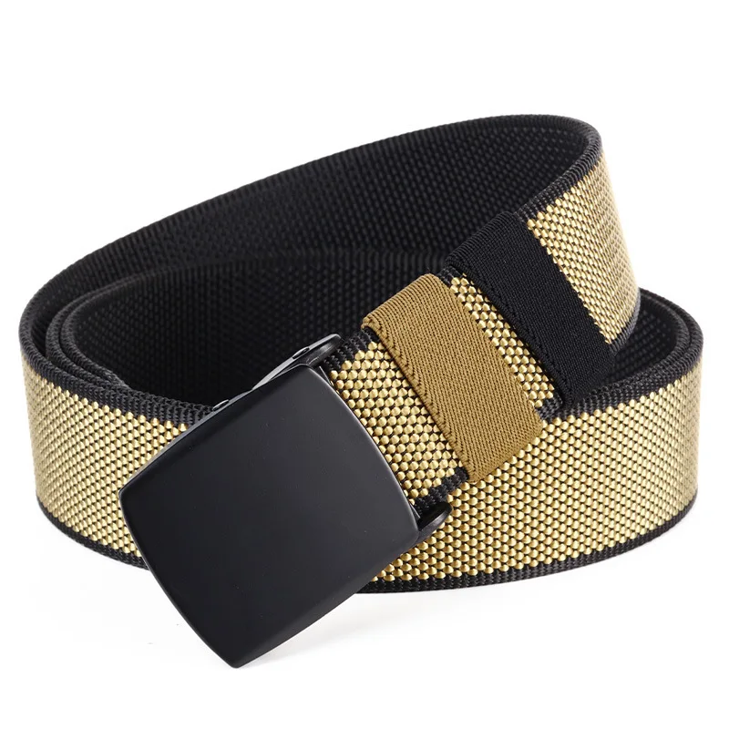 High Quality Wholesale Pressing Metal Buckle Tactical Webbing Belt Outdoor  Double Side Using Nylon Fabric Belt