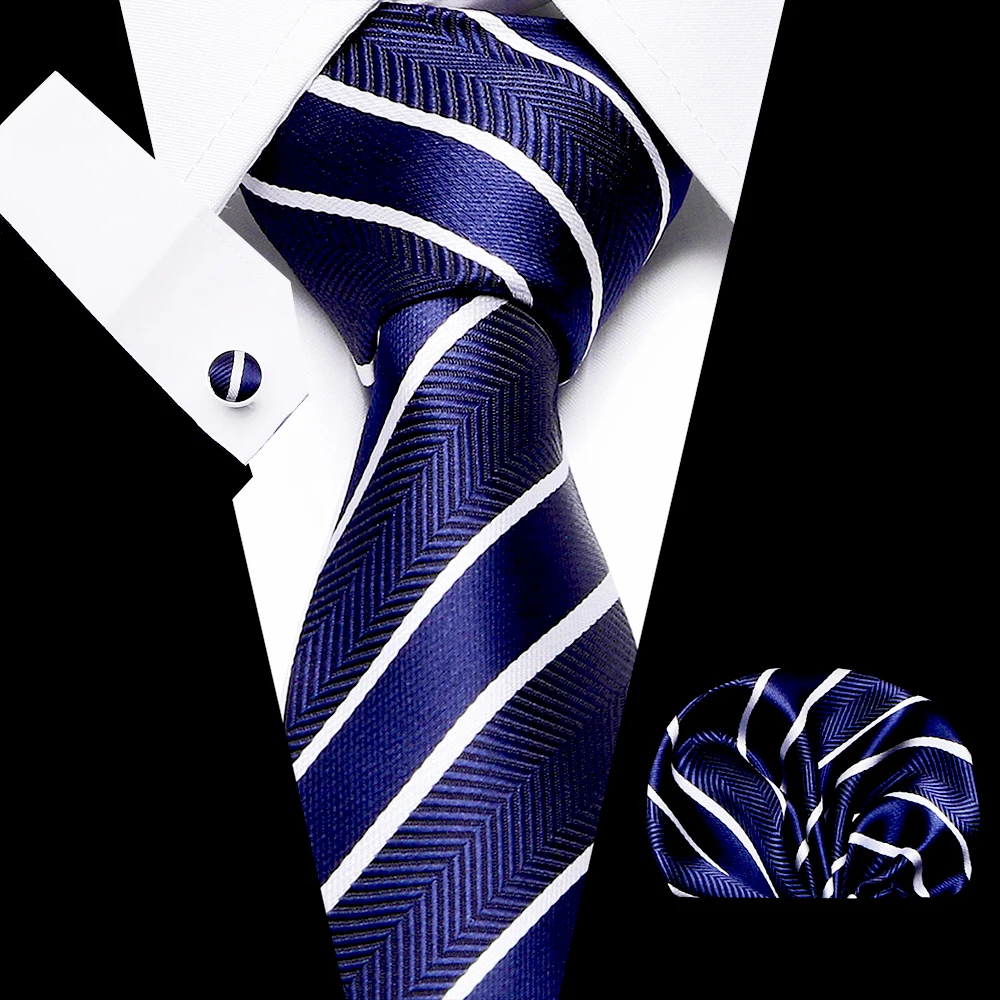Guangzhou latest fashion Low MOQ 18 color stock neck tie for man woven 100% silk neck tie sets with box