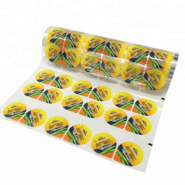 transparent ltding plastic cup sealing roll film for jelly