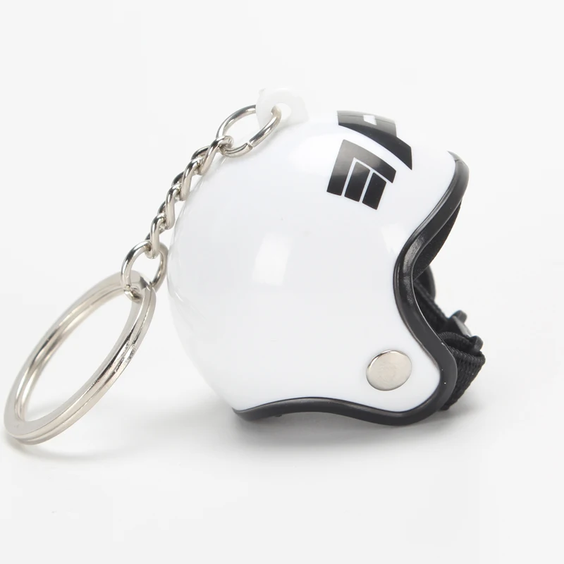 plastic ABS mini motor cycle helmet keyring LUCKY NO.8 keychain