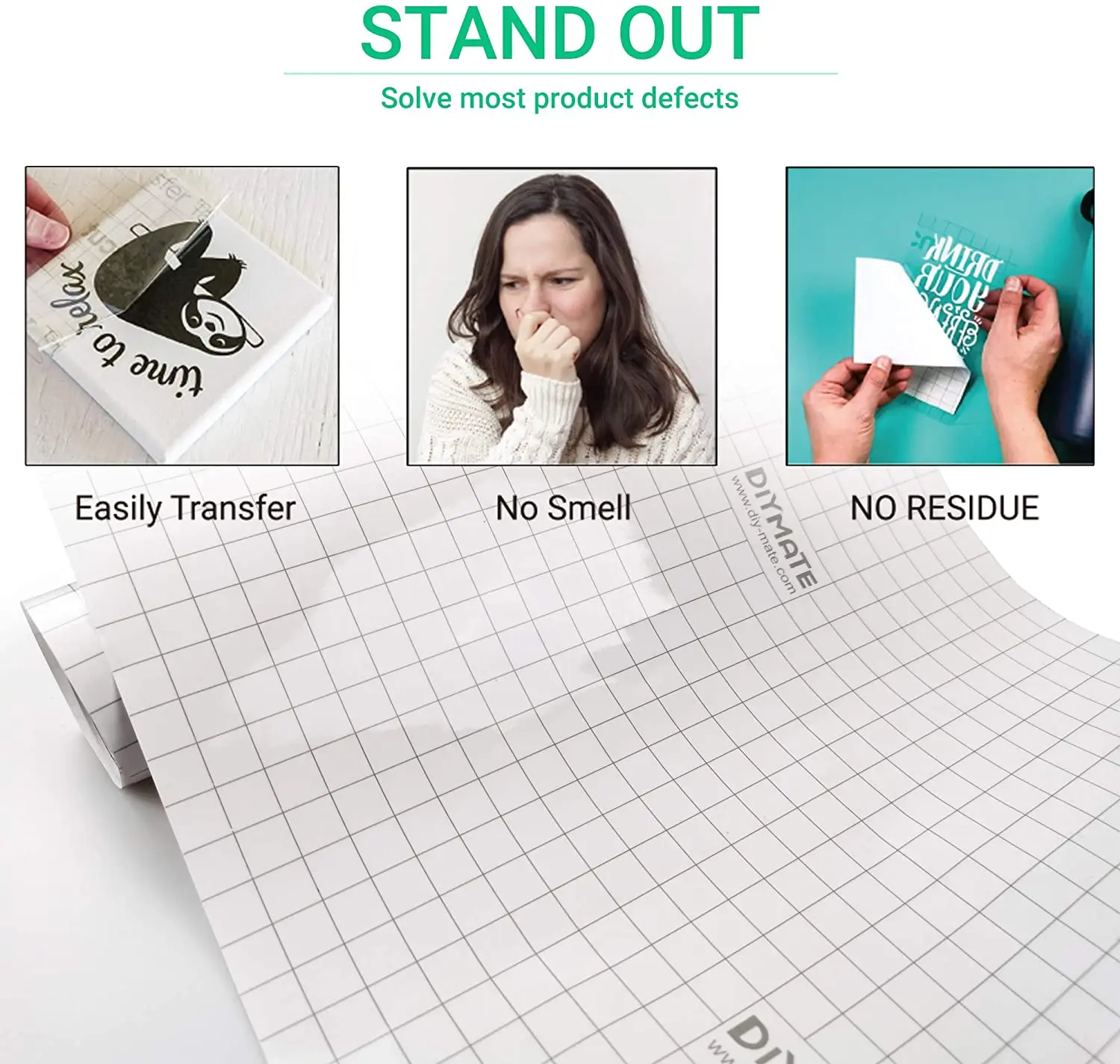 TT01A Transparent Clear Transfer tape paper Roll For Cricut Adhesive Vinyl, Silhouette Cameo, Oracal, Brother scancut