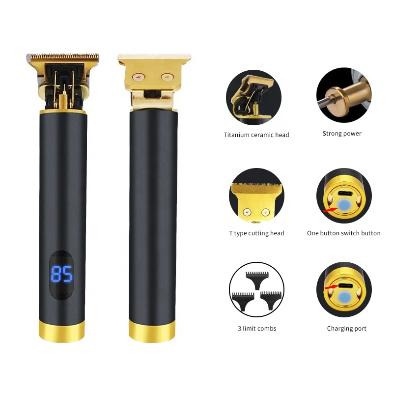 2021 Professional Electric Cordless Lcd Display Salon Hair Clippers Hair Trimmer For Men Carving Barbers Hair Cut Machine