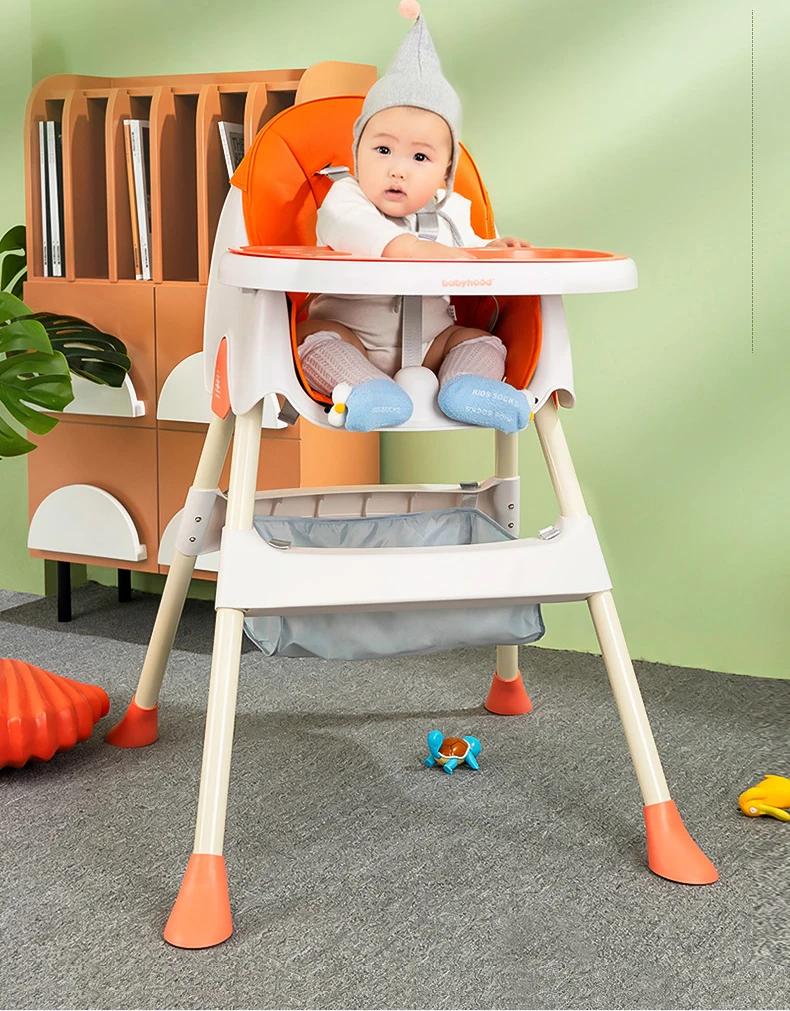 
HighChair baby Seat - Baby Toddler Booster Seat Eating Chair Seat Cushion, Locking Safety Belt, Detachable Food Tray 