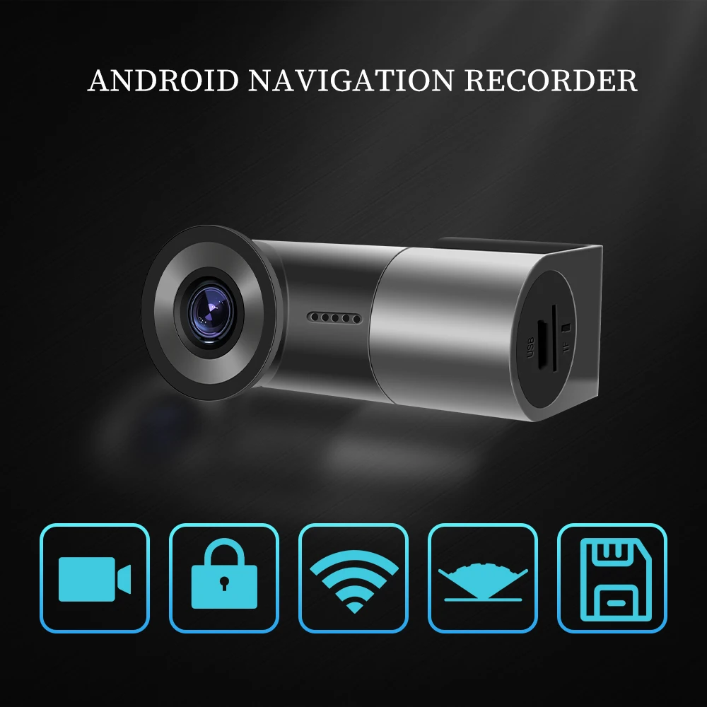 Podofo Dash Cam Full HD 1080P Driving Recorder WiFi Car Dash Camera Rear View Car DVR Camera Night Vision 360 degrees