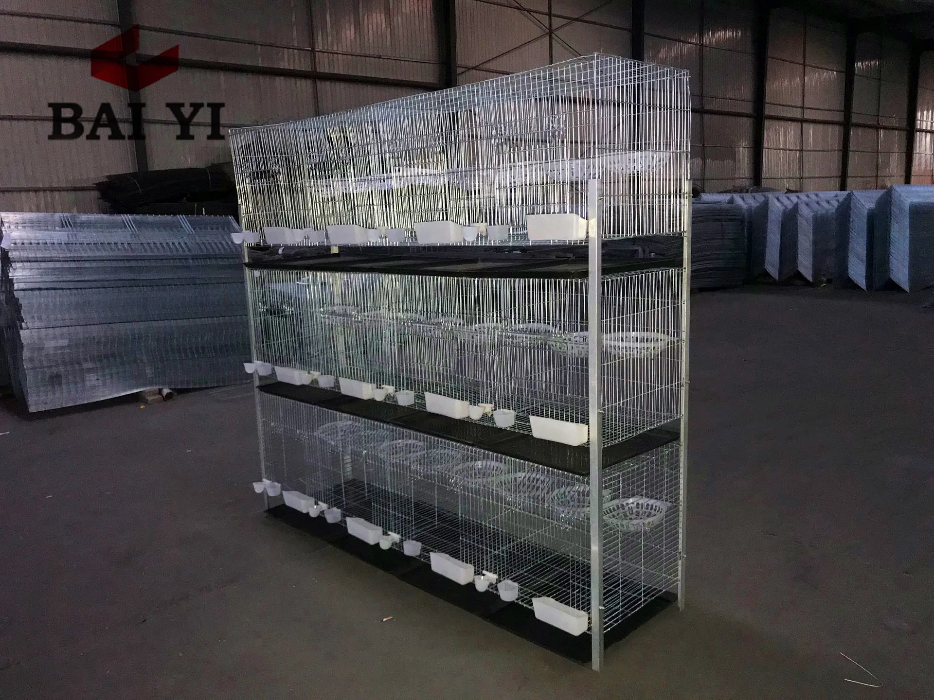 Trade Assurance 2m 4 Tier 16 Pigeons Hot Galvanized Racing Pigeon Cages Coops