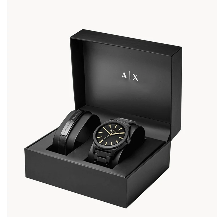 Дешевый Oem Индивидуальный размер, роскошный мужской набор часов, Подарочная коробка, подарочная упаковка, картонная бумажная коробка с логотипом для розничной торговли