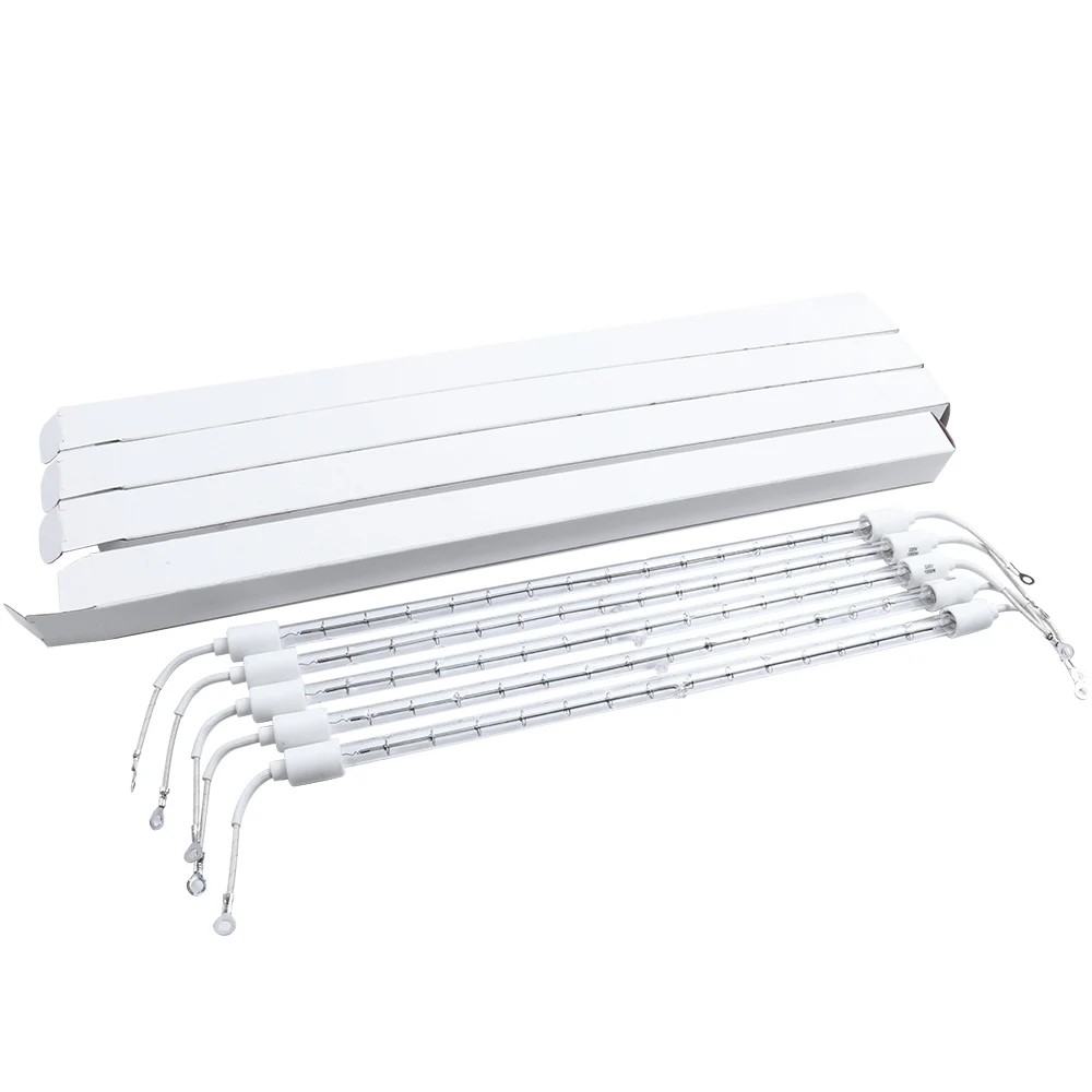 1000W 220V 330Mm Single Tube Transparent Round Ceramic Head 70Mm Infrared Sauna Heat Ir Halogen Lamp