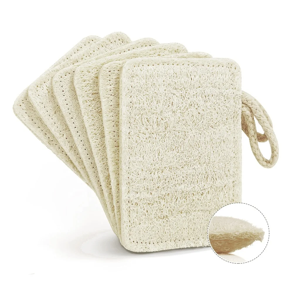 Natural Loofah Sponges Scrub Scourer Loofah Dish Pads for Dishwashing Wiping Cleaning