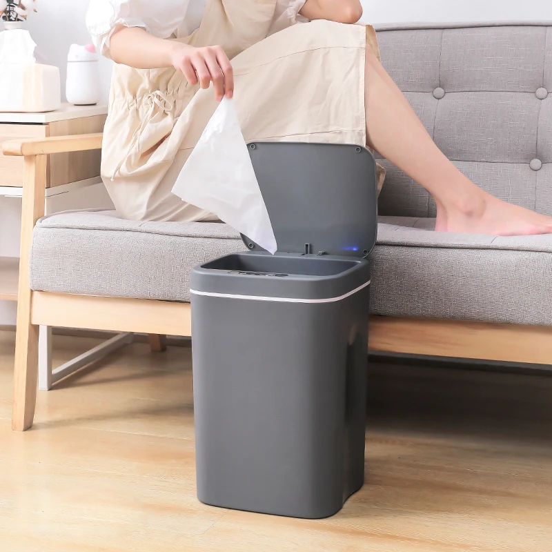 Automatic Sensor Waterproof Waste Bins 12L 14L 16L Intelligent Touchless Smart Trash Can Modern Smart Trash Bin Rubbish Cans