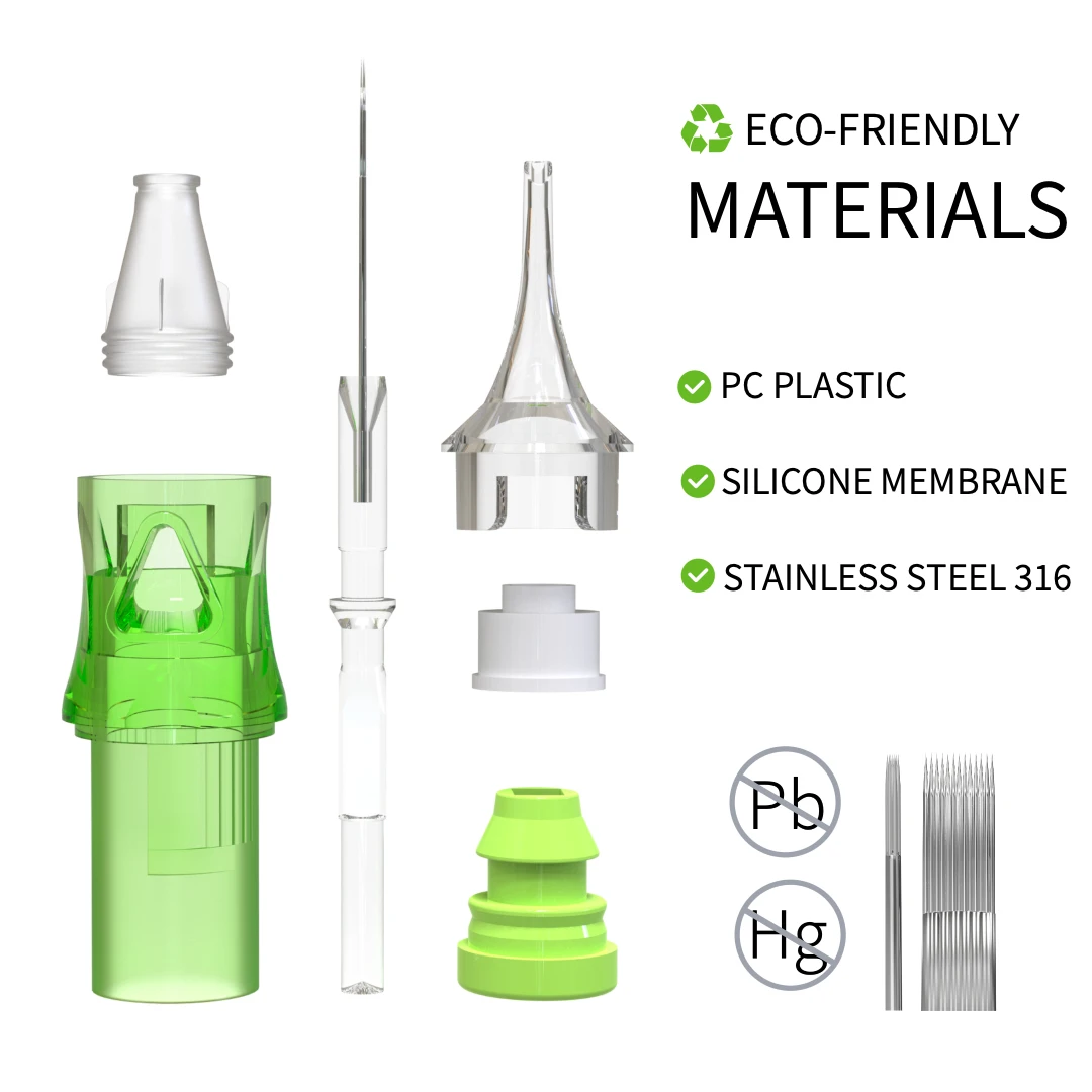 2025 Best Seller OEM Customized Tattoo Needles New Design Tattoo Cartridges Needles Premium Quality 316 Steel Tattoo Needle Tip