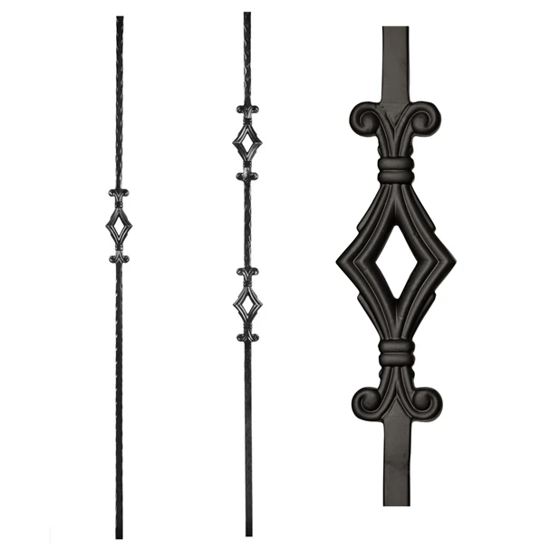 OUYA Wrought Iron Balustrades Used Ornamental Hammered Iron Balusters