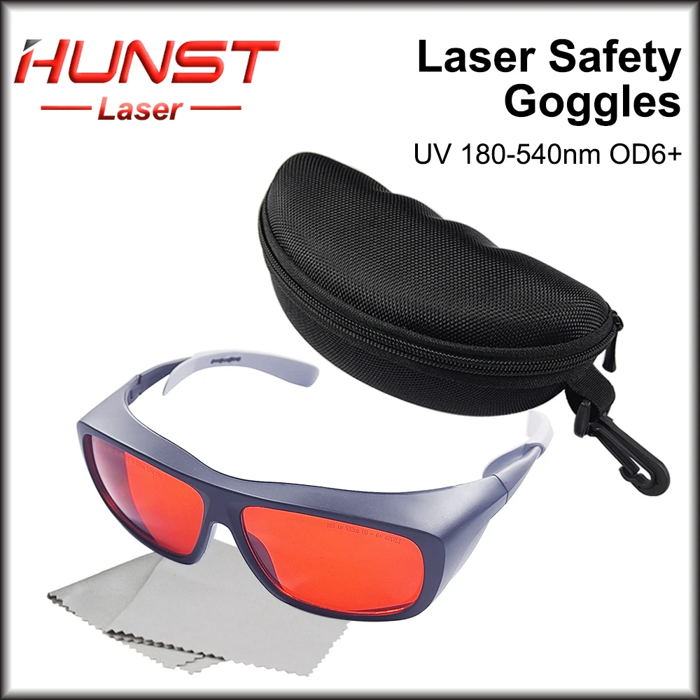 HUNST 355 & 532nm Medium Size Protective Glasses Shield Protection for UV & Green Laser Safety Eye Glasses