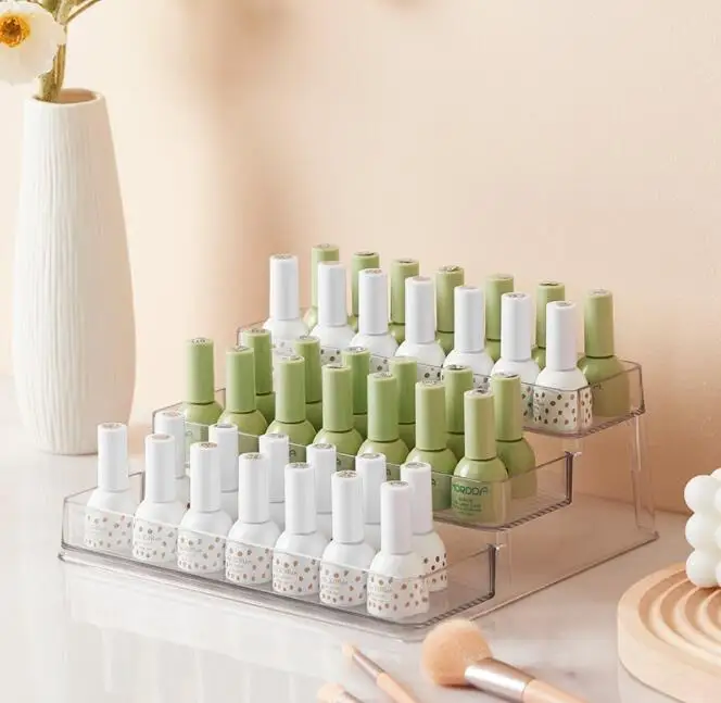 Nail Polish Organizer Acrylic Display Rack Essential Oil Storage Display Stand on The Table Makeup Organizer Stands