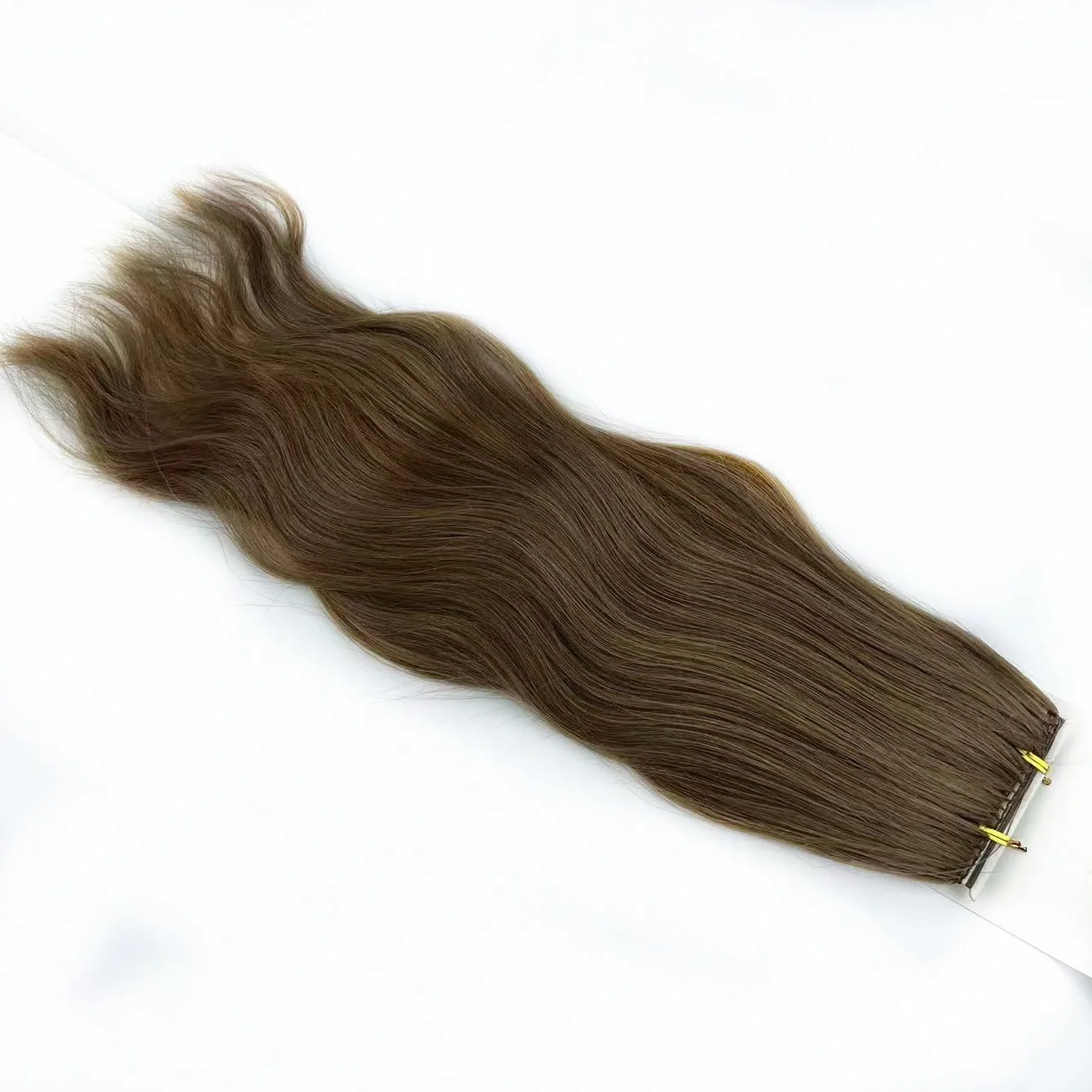 Natural Russian blonde 100% cuticle double drawn invisible feather line hair extensions hot sell