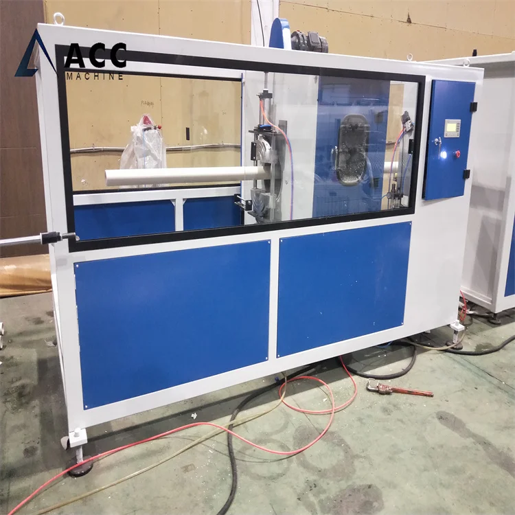 CPVC PVC 4 inch to 8 inch plastic water/electrical pipe making extrusion machine line with R type pipe socket equipment