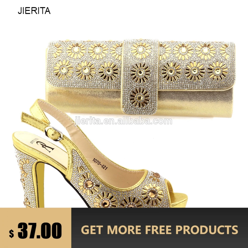 
 ZR1466-4 Лидер продаж Новое поступление золота большими камнями сумки от итальянского дизайнера; Обувь и сумка в комплекте  