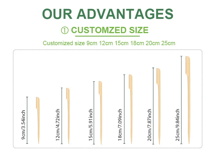 Free Sample Disposable Bamboo Paddle Barbeque Grill Burger Skewer Pick Bamboo Sticks