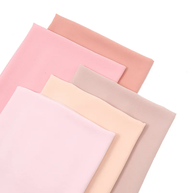 Georgette Pearl Custom Chiffon Shawl Top Sale Wholesale Bubble Muslim Hijab Fashion Malaysia Arab Hijab Scarf Exported