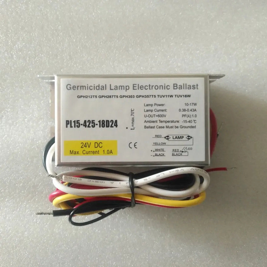 4w 6w 8w 10w UV lamp driver  electronic choke DC24v disinfection lamp ballast