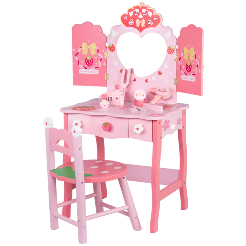 Princess Toy Children Pretend Play Princess Dressing Table Play House Girl Beauty Make Up Set  Kids Makeup Toys