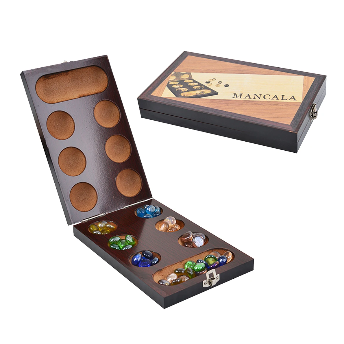 Marbles Portable Strategy Travel Game Mancala Folding Board Game