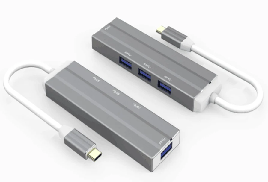 
4 in 1 USB C Hub Type C to 4 Ports USB 3.0 Hub Adapter Type C USB 3.0 4 Port Data Transfer Hub 