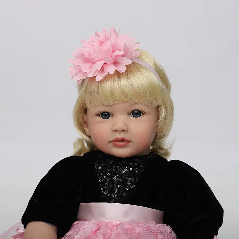 URCHOICE Open Eyes Adorable Baby Realistic Solid Silicone Reborn Baby Dolls Kids Toys Toddler Silicone Baby Molds Customize