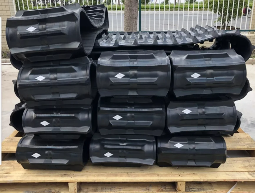 Sale Rubber Crawler Agriculture Combine Harvester Rubber Tractor Track Bulldozer Track Small Digger Mini Excavator Rubber Track